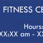 DIS – FITNESS CENTER WITH HOURS 10.25 X 4.5