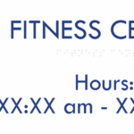 DIS – FITNESS CENTER WITH HOURS 10.25 X 4.5