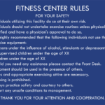 DI – FITNESS CENTER RULES 29.75 X 23 INCH