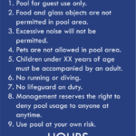 DI – POOL RULES 17 X 23 INCH