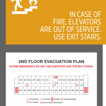 LQ – IN CASE OF FIRE WITH LAYOUT 12.5 X 17 INCH