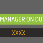 LQ – MANAGER ON DUTY 9 X 5.5 INCH