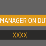 LQ – MANAGER ON DUTY 9 X 5.5 INCH