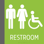 LQ – RESTROOM WITH ISA SYMBOL 7.25 X 9.25 INCH