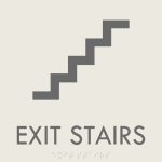 QI – EXIT STAIRS 7 X 9 INCH