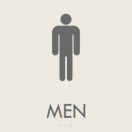 QI – MEN RESTROOM 7 X 9 INCH