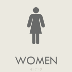 QI – WOMEN RESTROOM 7 X 9 INCH